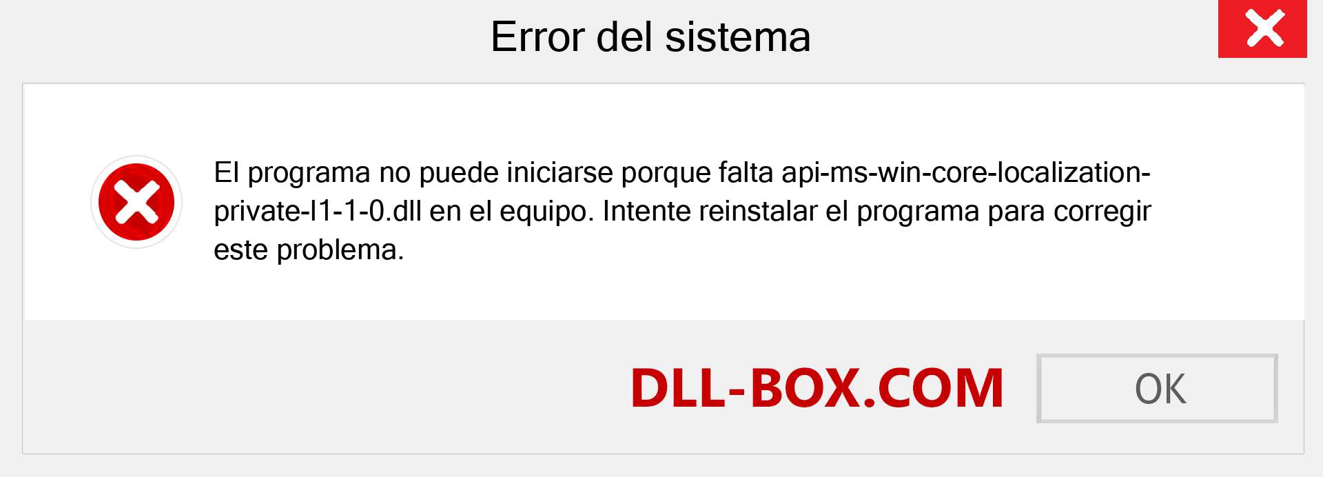 ¿Falta el archivo api-ms-win-core-localization-private-l1-1-0.dll ?. Descargar para Windows 7, 8, 10 - Corregir api-ms-win-core-localization-private-l1-1-0 dll Missing Error en Windows, fotos, imágenes