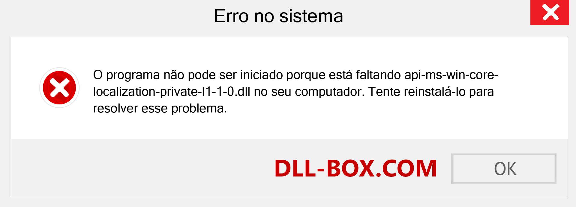 Arquivo api-ms-win-core-localization-private-l1-1-0.dll ausente ?. Download para Windows 7, 8, 10 - Correção de erro ausente api-ms-win-core-localization-private-l1-1-0 dll no Windows, fotos, imagens